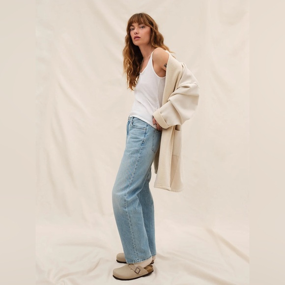 🤍MATE THE LABEL ORGANIC FLEECE CARDIGAN BONE M/L XL/XXL - Picture 4 of 8